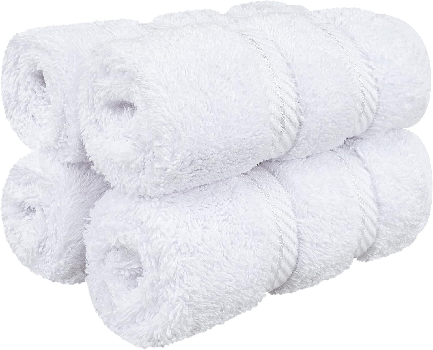100% Cotton Luxury Turkish Towels, 4 PC Washcloth Set | Soft Absorbent Quick Dry OEKO Tex Standard 100 Certificated