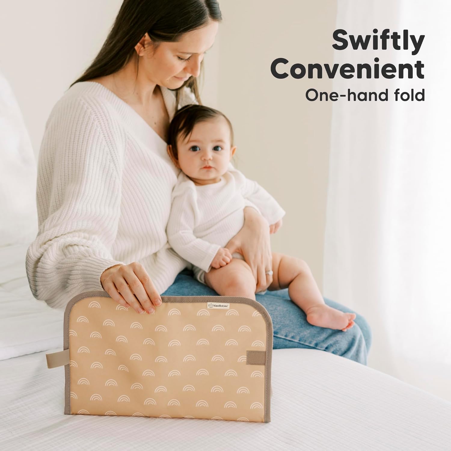 Portable Diaper Changing Pad, Easy Wipe Clean - Foldable Waterproof Baby Changing Mat for Diaper Bag, Compact