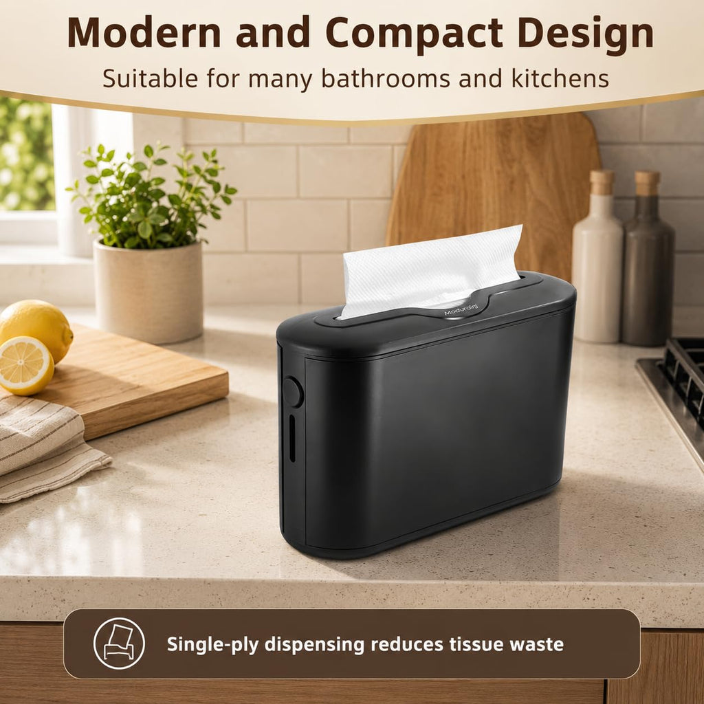 Countertop Multifold Paper Towel Dispenser, Black