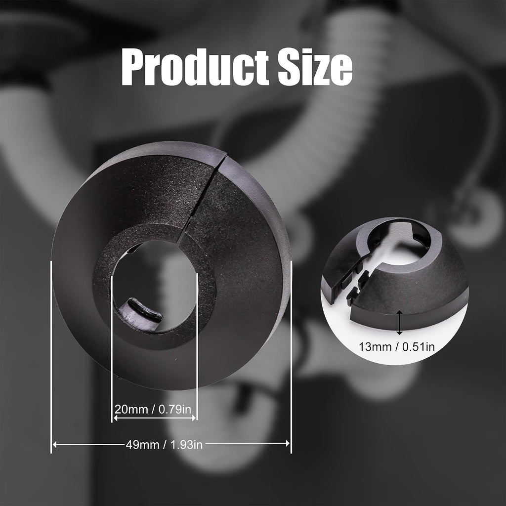 Fit 3/4 Inch Flange Water Pipe Cover Decoration 20mm Plastic PP escutcheon