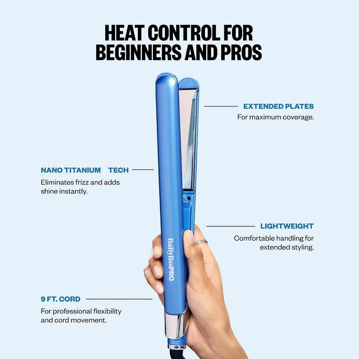 Nano Titanium Ultra-Sleek Hair Straightener, Flat Iron for All Hair Types