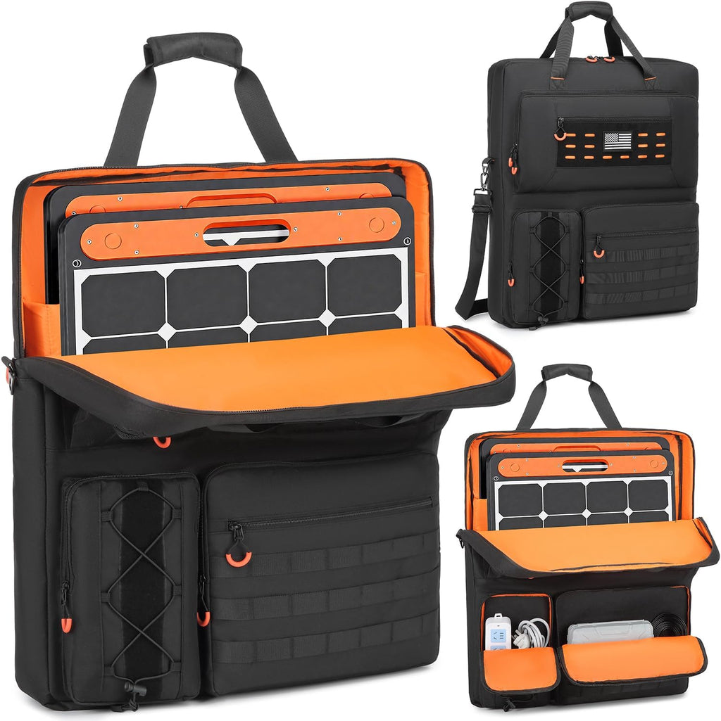 Tactical Solar Panel Carrying Bag Jackery SolarSaga 100W / 100X / 200W | Solar Panel Storage Bag with Protective