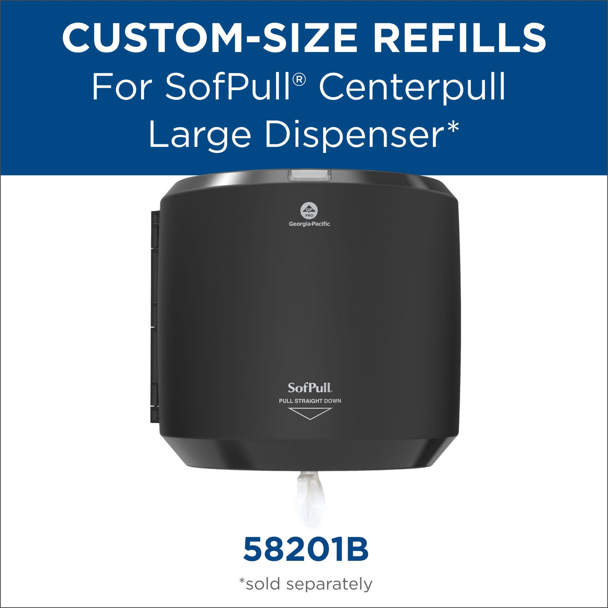 SofPull Centerpull Large Premium Paper Towels, Commercial Bathroom Dispenser Rolls, 567 Sheets Per Roll, 4 Rolls Per