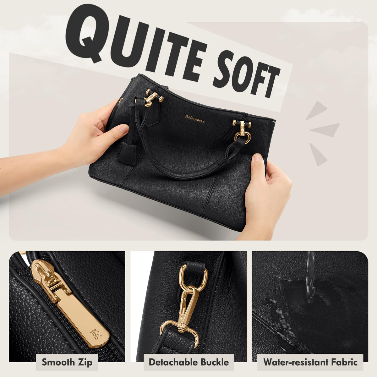Waterproof Purses for Women Satchel Top-Handle Handbag