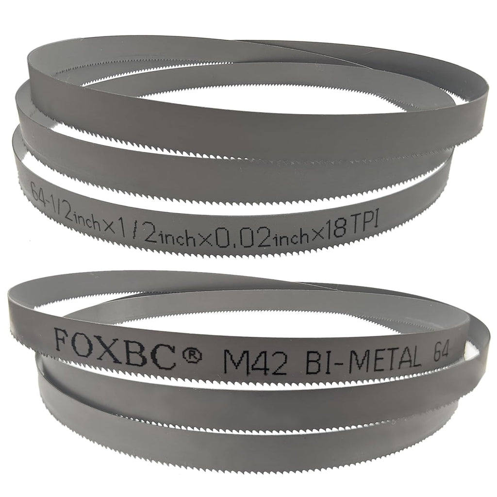 FOXBC 64-1/2 Inch Metal Cutting Bandsaw Blade 18 TPI - 2 Pack