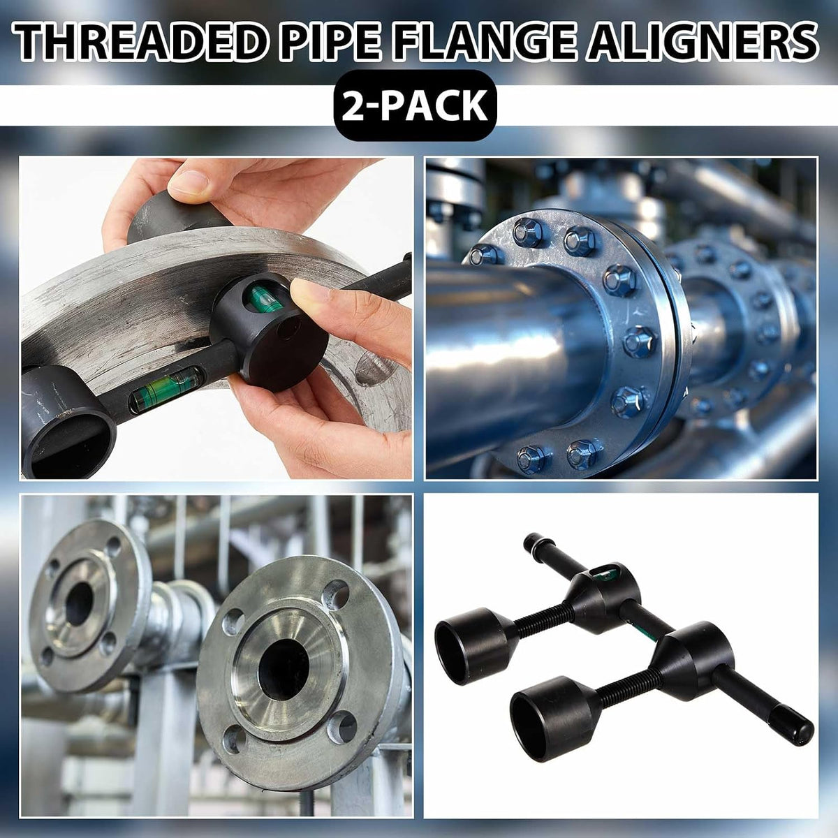 Kingdder 2 Pcs Threaded Flange Aligner Alignment Tool for Pipes Fitting