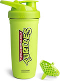 TMNT Reforce Stainless Steel Protein Shaker Bottle - Non Insulated Unisex Gym Bottle | Metal Shaker Bottles - 900 ml