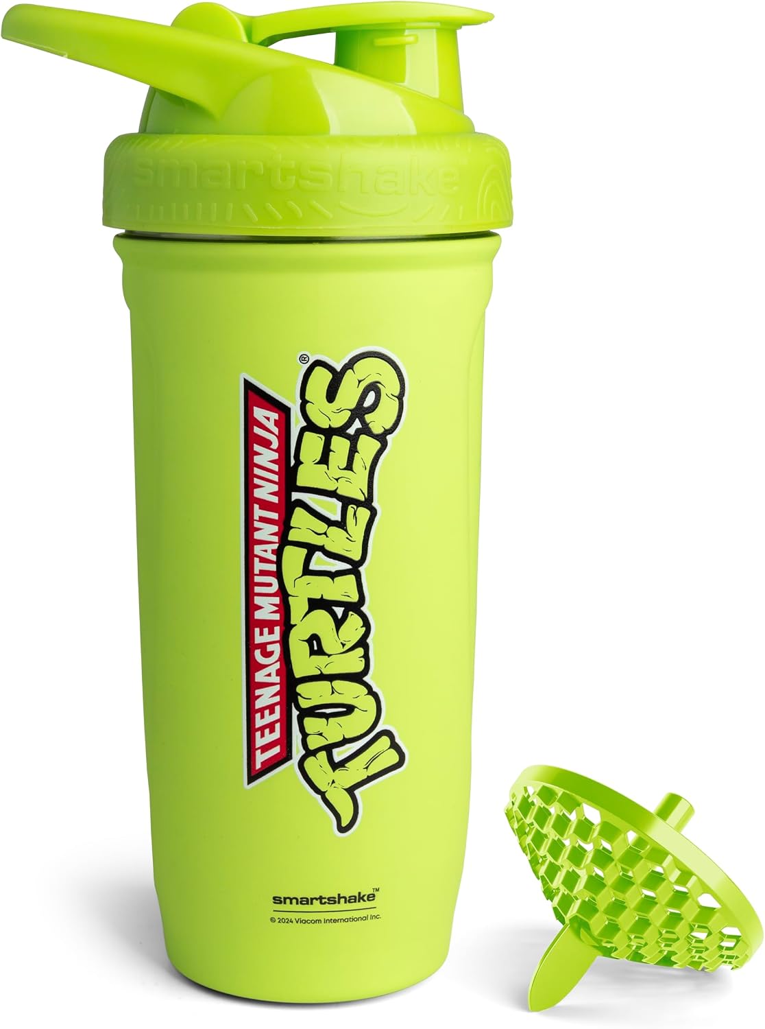 TMNT Reforce Stainless Steel Protein Shaker Bottle - Non Insulated Unisex Gym Bottle | Metal Shaker Bottles - 900 ml