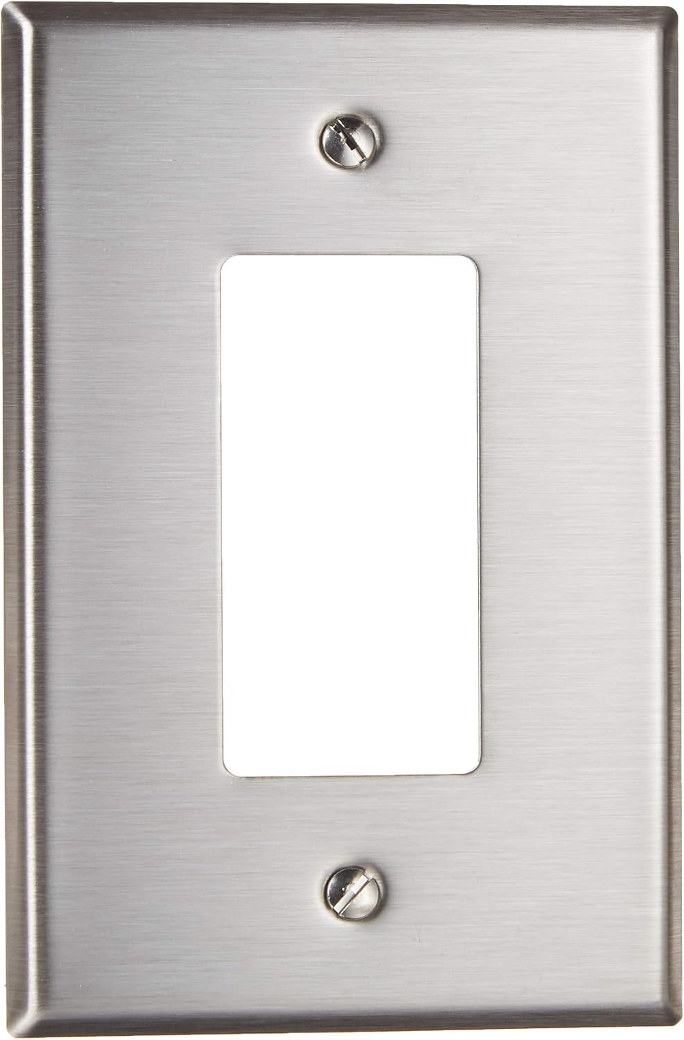 Leviton 1-Gang Decora/GFCI Oversized Wallplate, SO26, Stainless Steel
