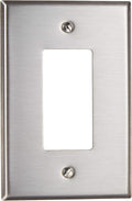 Leviton 1-Gang Decora/GFCI Oversized Wallplate, SO26, Stainless Steel