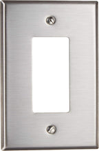 Leviton 1-Gang Decora/GFCI Oversized Wallplate, SO26, Stainless Steel