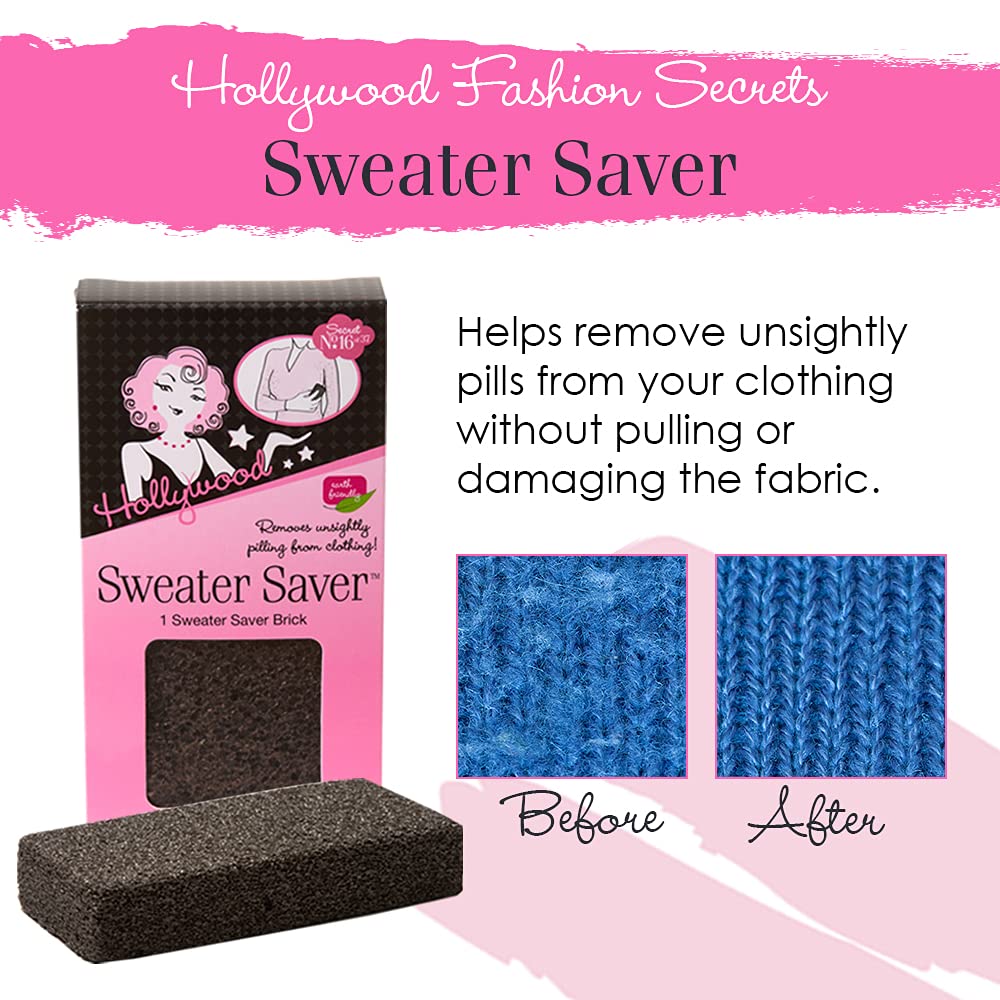 Sweater Saver – Lint Remover Fabric Shaver & Depilling Tool, Fuzz & Pill Remover Stone for Sweaters, Coats & Clothes