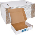 9" x 6" x 2" White Corrugated Cardboard Shipping Boxes Set of 25