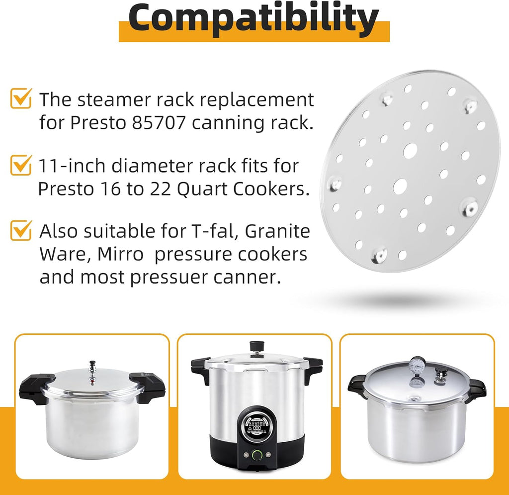 85707 11" Pressure Canner Rack for Presto Pressure Canner 16 to 22 Quart