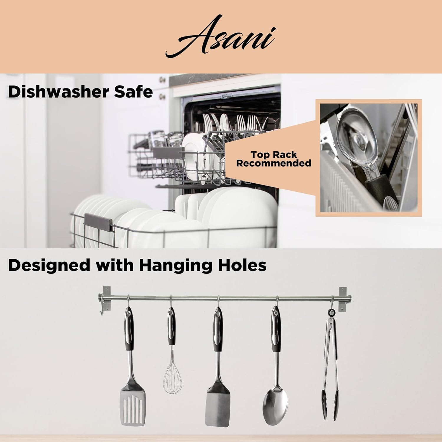 25-Piece Stainless Steel Kitchen Utensil Set | Non-Stick Cooking Gadgets and Tools Kit | Durable Dishwasher-Safe