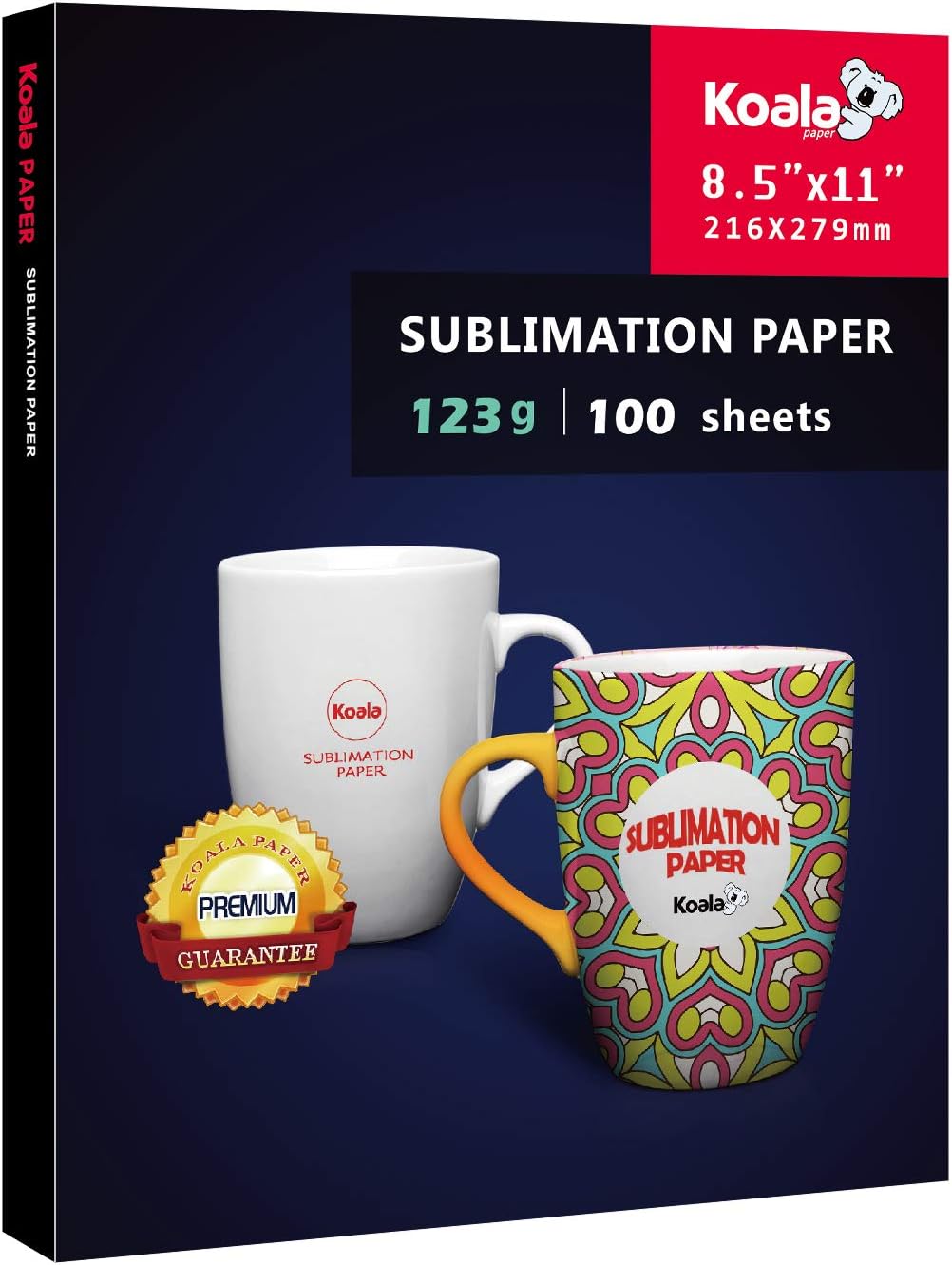 Sublimation Paper 8.5x11 Inch 100 Sheets for DIY Phone Cases Tumblers | Compatible with Inkjet Sublimation Printer