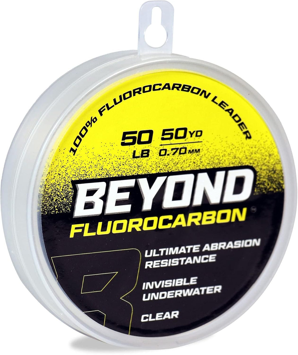 Beyond Fluorocarbon Leader Fishing Line - 100% Pure Fluorocarbon Leader Material - Highly Abrasion Reistant