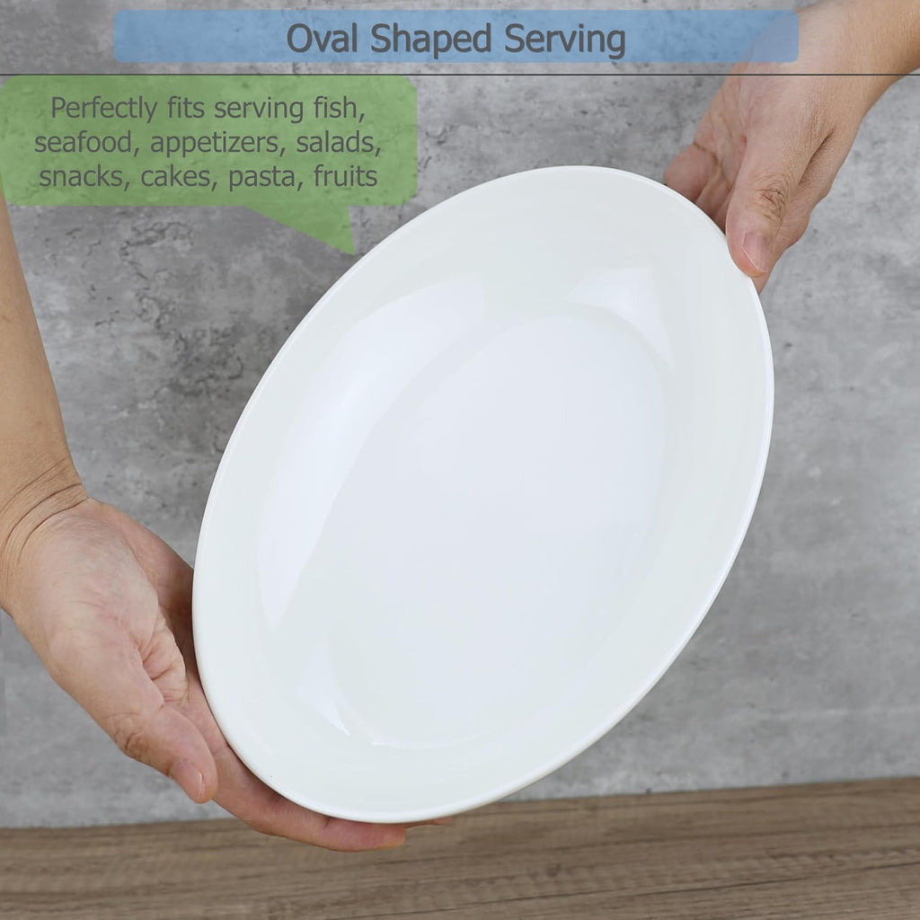 Ceramic Deep Plates Oval Shaped Dishes, Size of L10.8 x W7.7