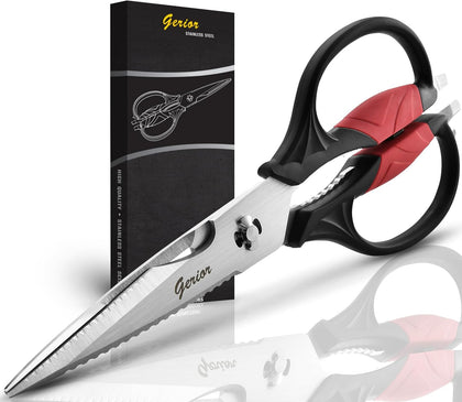 Kitchen Scissors - Heavy Duty Utility Come Apart Kitchen Shears for Chicken, Meat, Food, Vegetables - 9.25 Inch Long