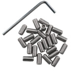 Socket Set Screws DGBRSM 25pcs 10-32 x 3/8" Stainless Steel Allen Head Hex Hexagon Socket Set Screws Cup Point with Hex Key Wrench