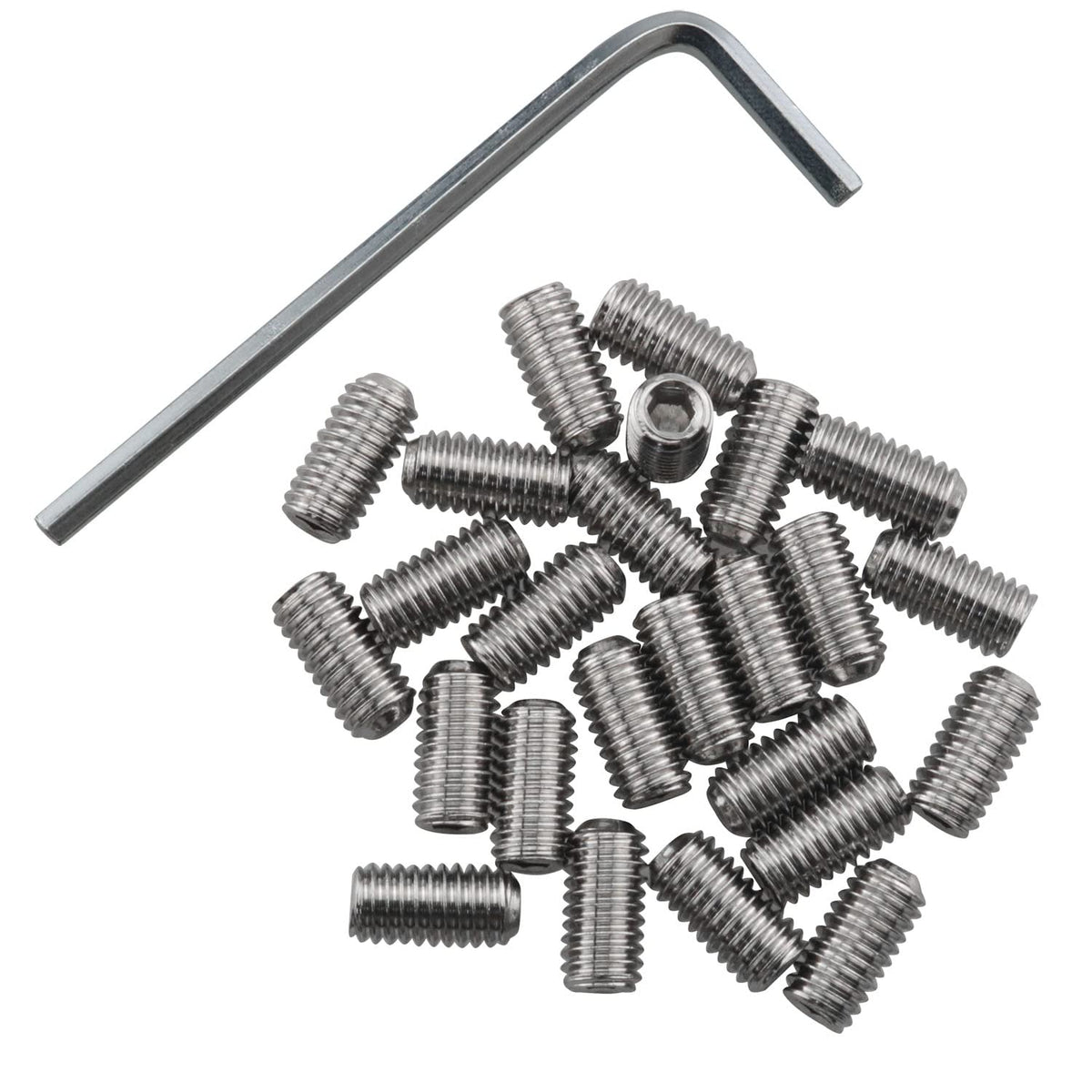 Socket Set Screws DGBRSM 25pcs 10-32 x 3/8" Stainless Steel Allen Head Hex Hexagon Socket Set Screws Cup Point with Hex Key Wrench
