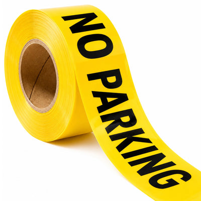 No Parking Tape | Yellow Caution Tape Roll 4-Pack, 656 Ft Each