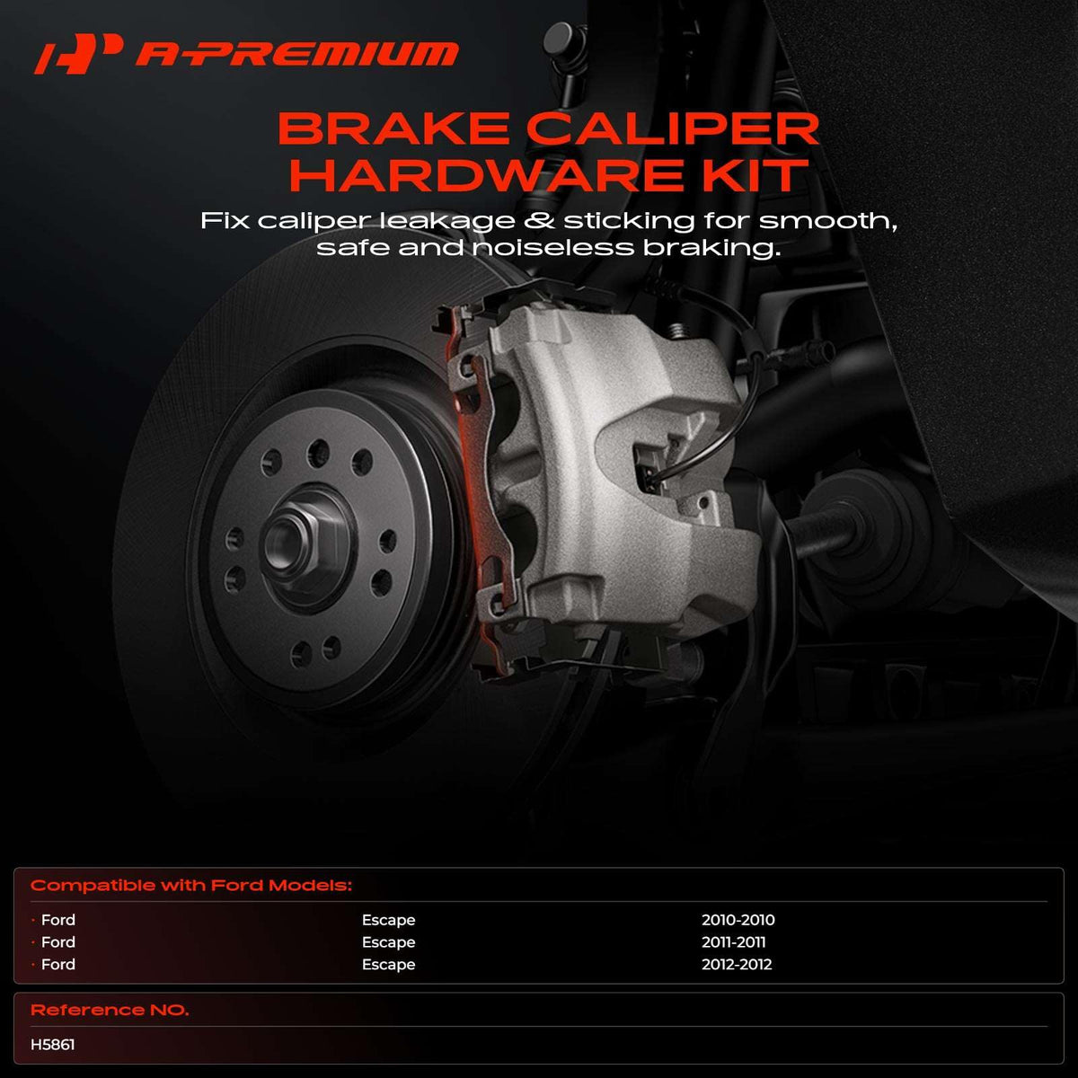 A-Premium Front Disc Brake Hardware Kit Compatible with Ford Models