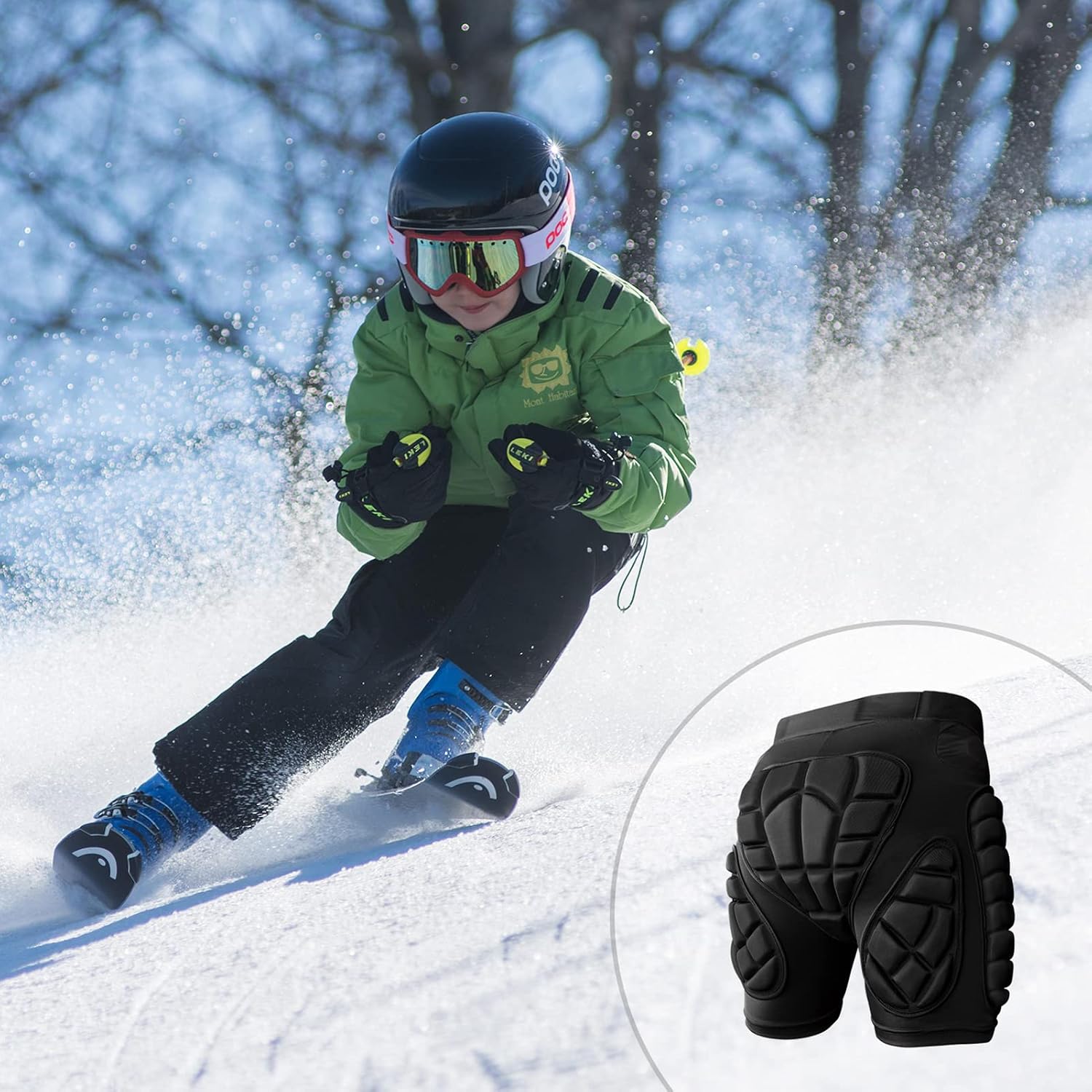 3D Hip Protection Eva Butt Pads Protective Padded Shorts Crash Pad Impact Gear for Skiing Skating Snowboarding