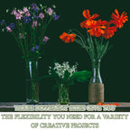 300pcs Artificial Flower Stems 6.7"8"10" Plastic Green Floral Wire