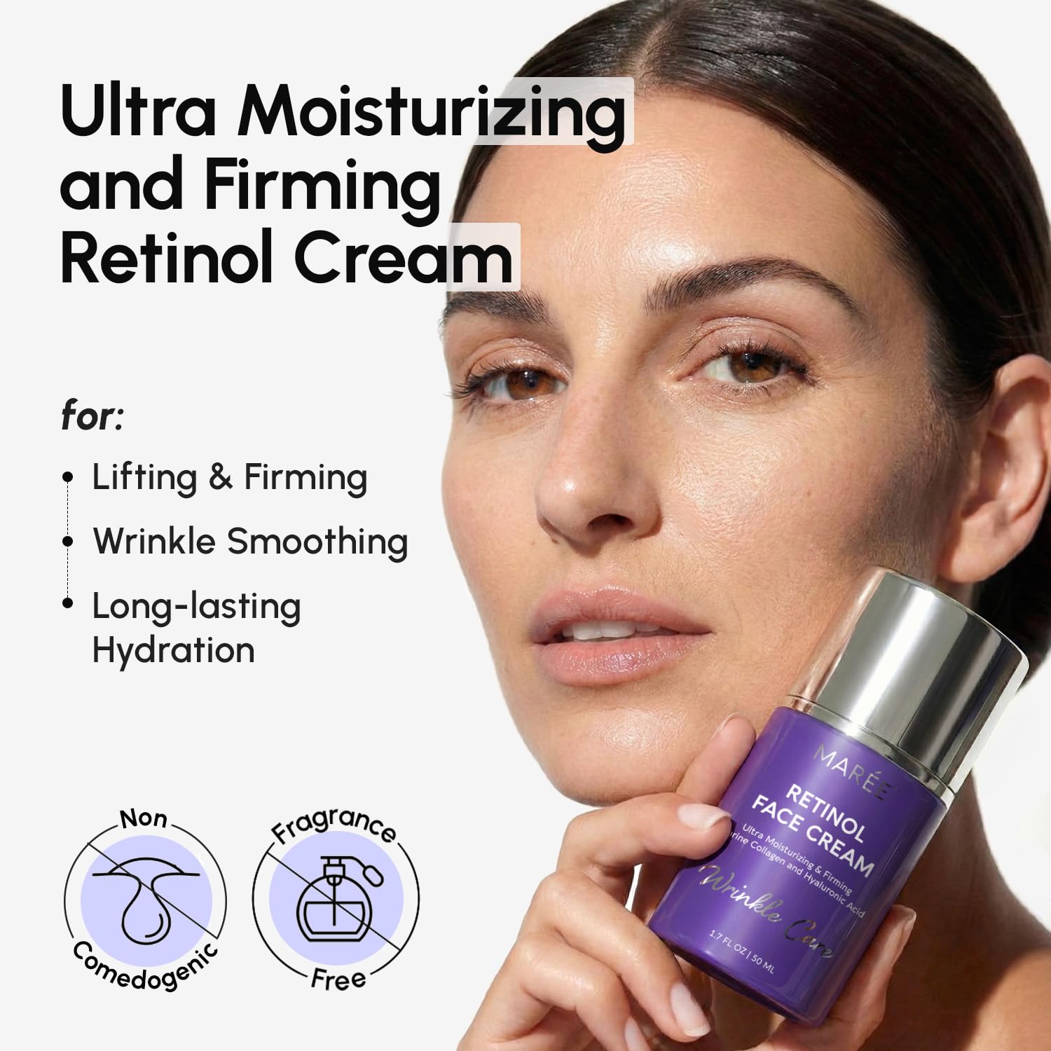 Face Moisturizer – Firming & Lifting Face Cream for Women with Collagen, Retinol & Hyaluronic Acid – Day & Night