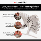 StewMac Understring Radius Gauges, Set of 9, Standard Width