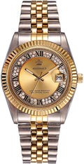 Small Gold Plated Fashion Stainless Steel Waterproof Watch Calendar Mens Woman Lovers' Luxury Gift Watch