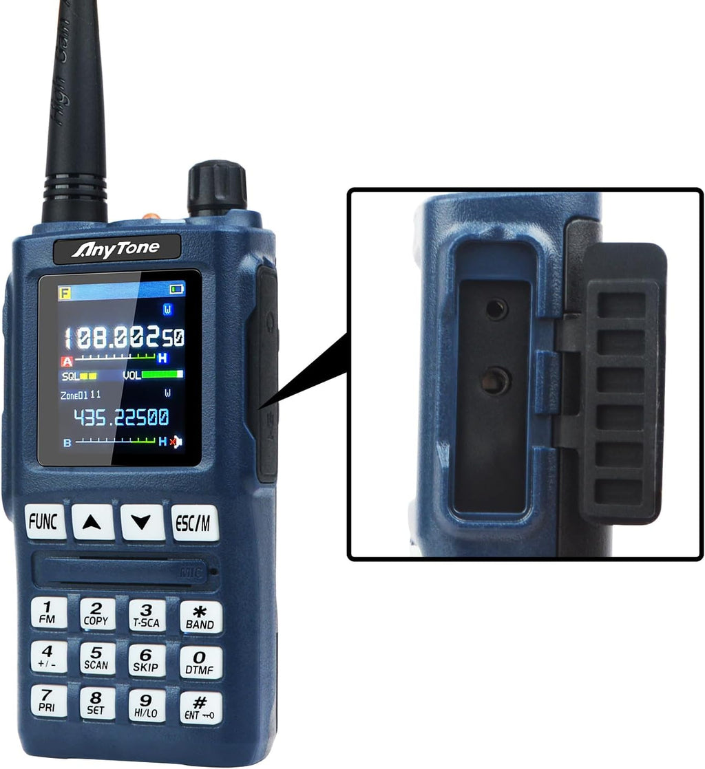 AnyTone UVA1 Dual Band Amateur Radio Handheld Transceiver Ham Radio,Air Band Receive, NOAA Weather, VOX, DTMF