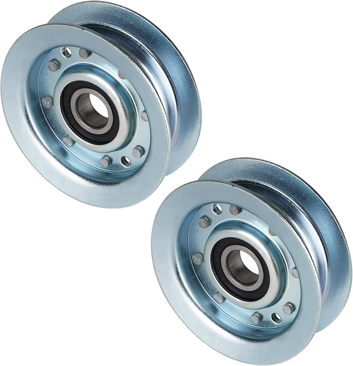 Flat Idler Pulley for GY22172 GY20067 John Deere L100 LA145 LA130 LA120 LA110 LA115 LA105 D140 D100 L110 L111 L118 D110 D105 D125 X145 D130 Fits 48" Deck Lawn Mowers (2 Pack)