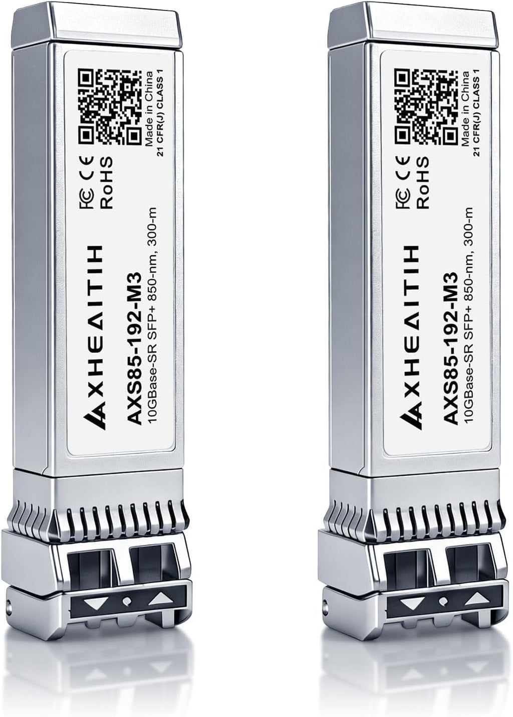 2 Pack 10GBase-SR LC 300M 850nm MMF SFP+ Transceiver 10Gbe Optical Module