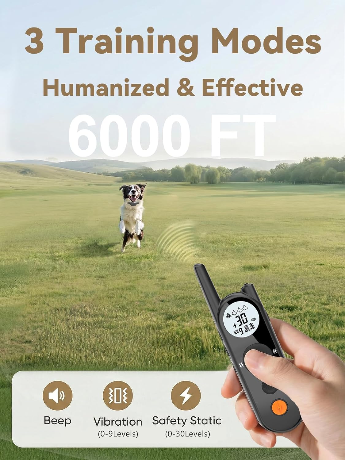 Wireless Dog Fence for Small Dogs- Up to 3500ft Adjustable Electric Fence,Waterproof Training Collar Rechargeable,Pet