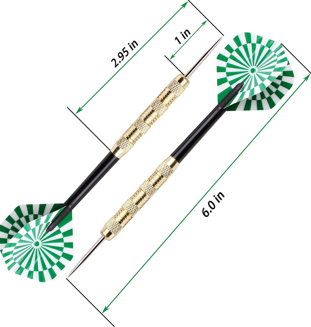 Steel Tip Darts Set,Professional Darts Metal Tip,Metal Darts for Dartboard,18 pcs