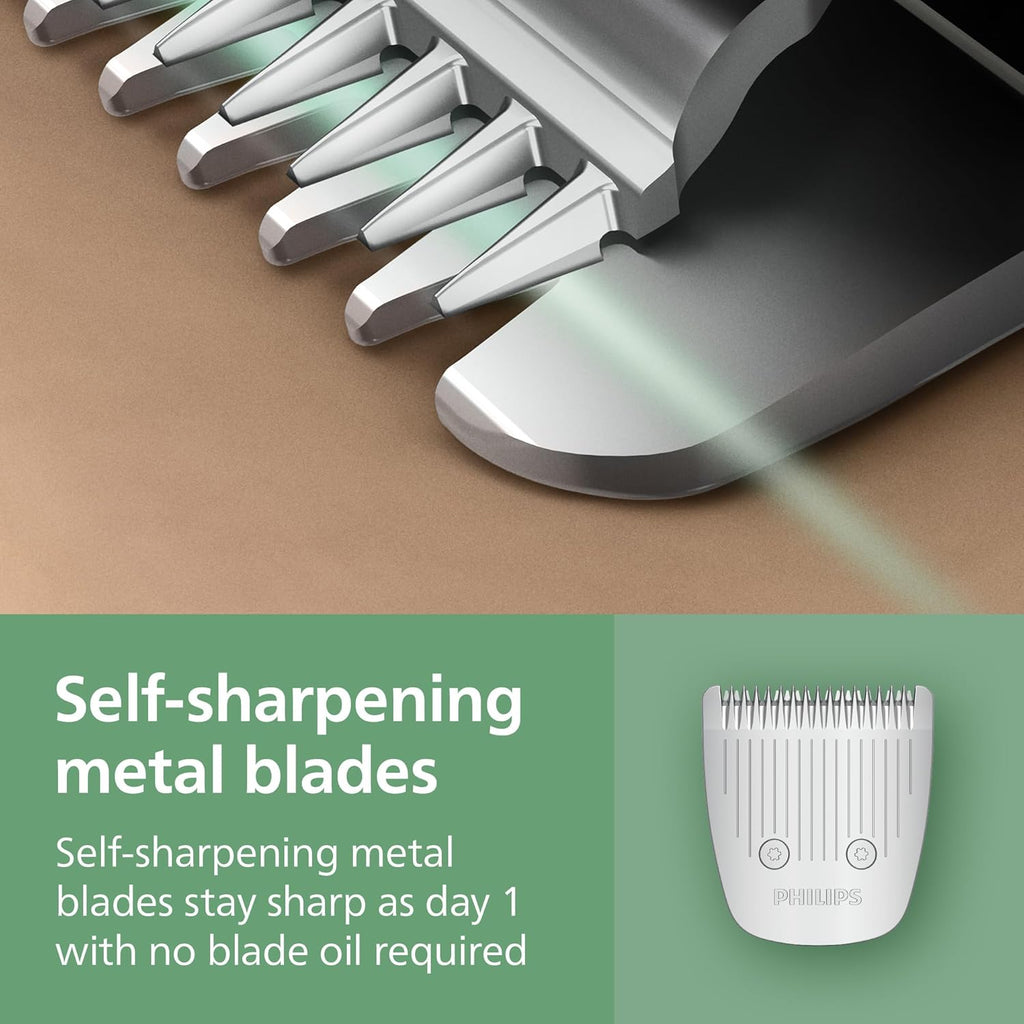 Philips All-in-One 3000 Series 13 in 1 Trimmer for Men, Beard Trimmer & Head Hair Clipper, Full Metal Self-Sharpening