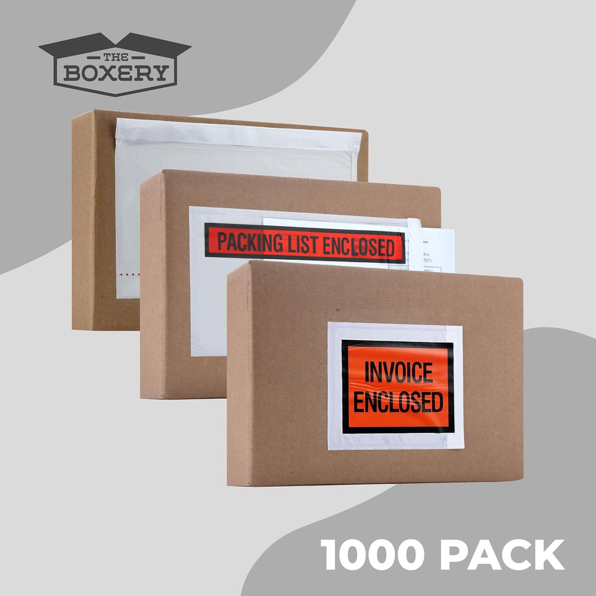 4 ½ x 5 ½” Clear Adhesive Backloading (Full Face) Invoice Enclosed Envelopes, Label Envelopes/Pouches/Shipping Label