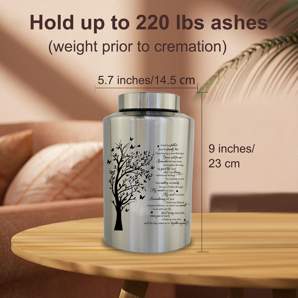Large Cremation Urns for Human Ashes, for Adult Female & Male