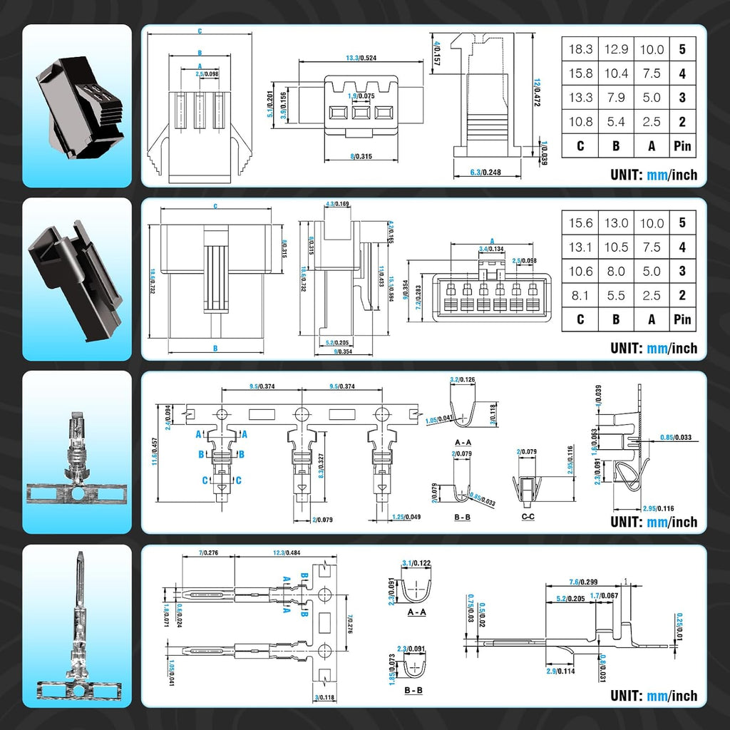CQRobot JST SM 2.5mm Pitch 2-Pin Electronic Computer Connector Adapter