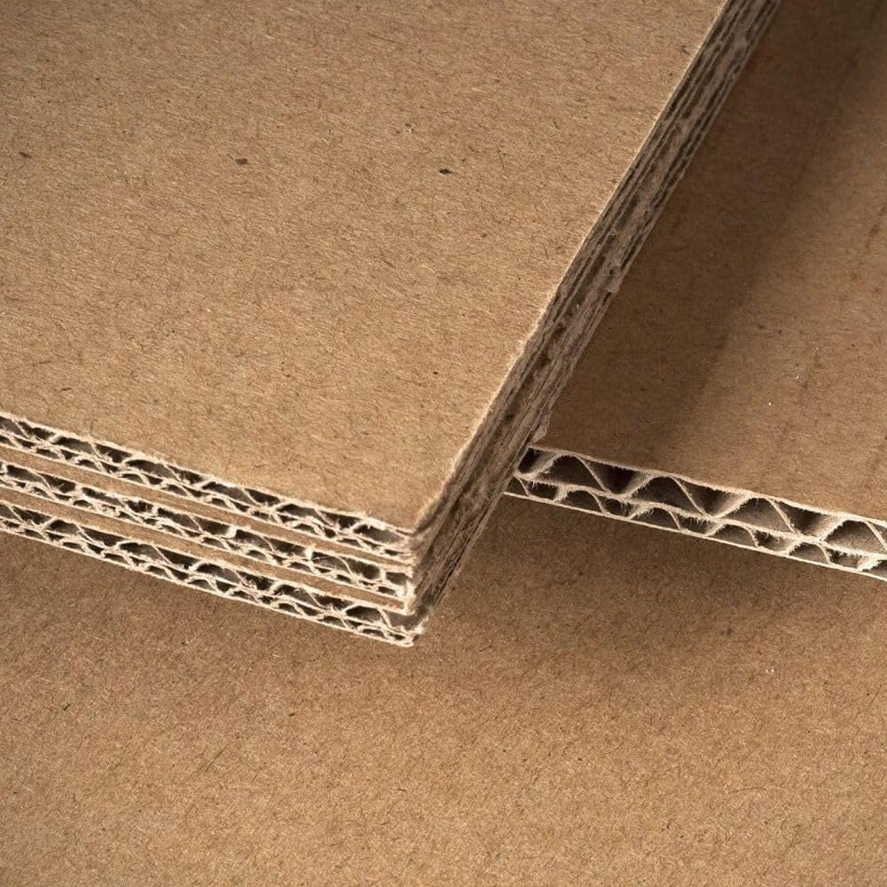 Double Wall Heavy Duty Corrugated Sheets Kraft, 18x20 Inch, 75 Pcs