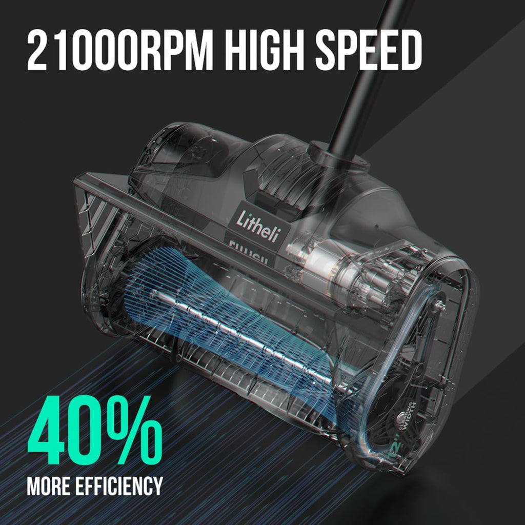 Cordless Snow Shovel, 20V 12-Inch Battery Powered Snow Thrower, Battery Snow Blower with Auxiliary Handle, with 4.0Ah