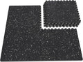 0.56" Thick Rubber Top Gym Flooring for Home Gym, High Density EVA Foam Exercise Mats, Interlocking Gym Flooring for
