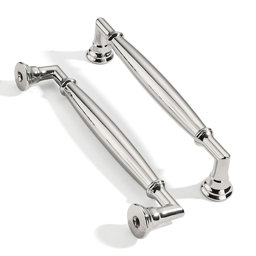 10 Pack 5 Inch Hole Center Polished Nickel Cabinet pulls Solid Heavy Duty Cabinet Pull Cabinet Handles Kitchen