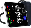 Blood Pressure Monitor Rechargeable Upper Arm, Large Screen, Black | Clinically Accurate, Adjustable 8.7"-16.5" BP