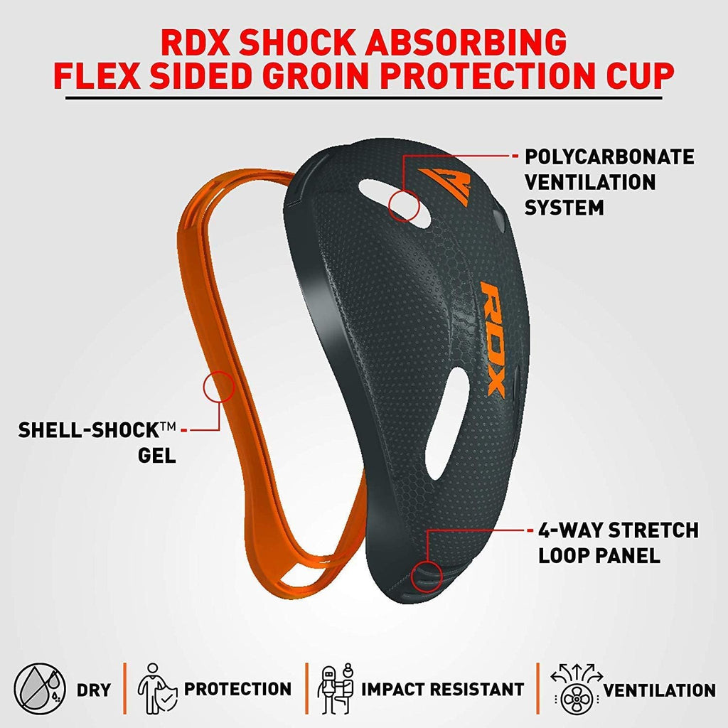 Groin Cup for Muay Thai, MMA, Boxing and Training, Ventilated Protector Shield Support for Kickboxing, Martial Arts