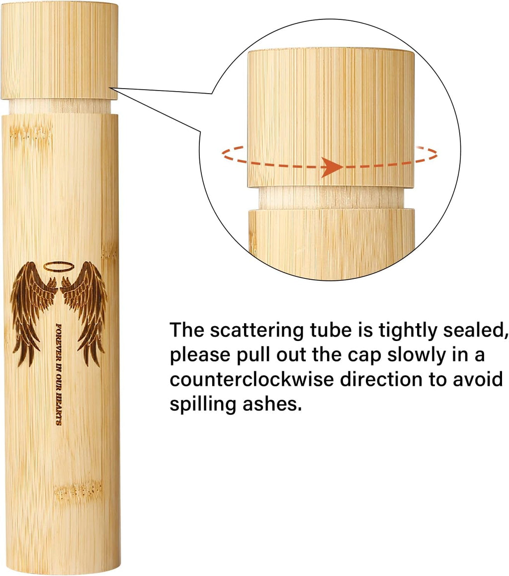 Bamboo Scattering Urn for Human Ashes,Eco Friendly Biodegradable Urn for Human Ashes,9''x2'' Small Scattering Tube