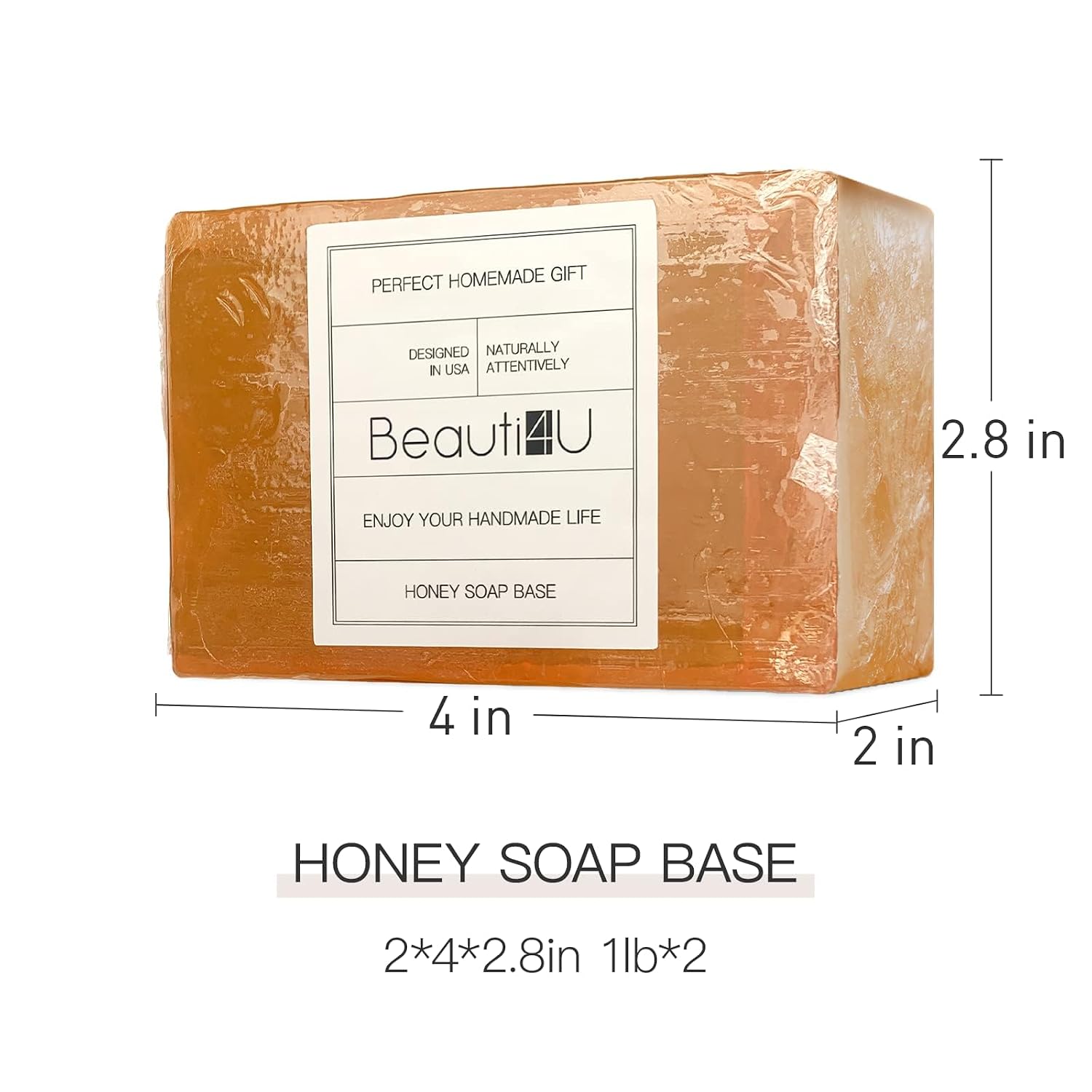 2LB Honey Soap Base - Saop Making Supplies - Melt And Pour Sope Bace - Melt And Pour Sope - Sope Making Supplies