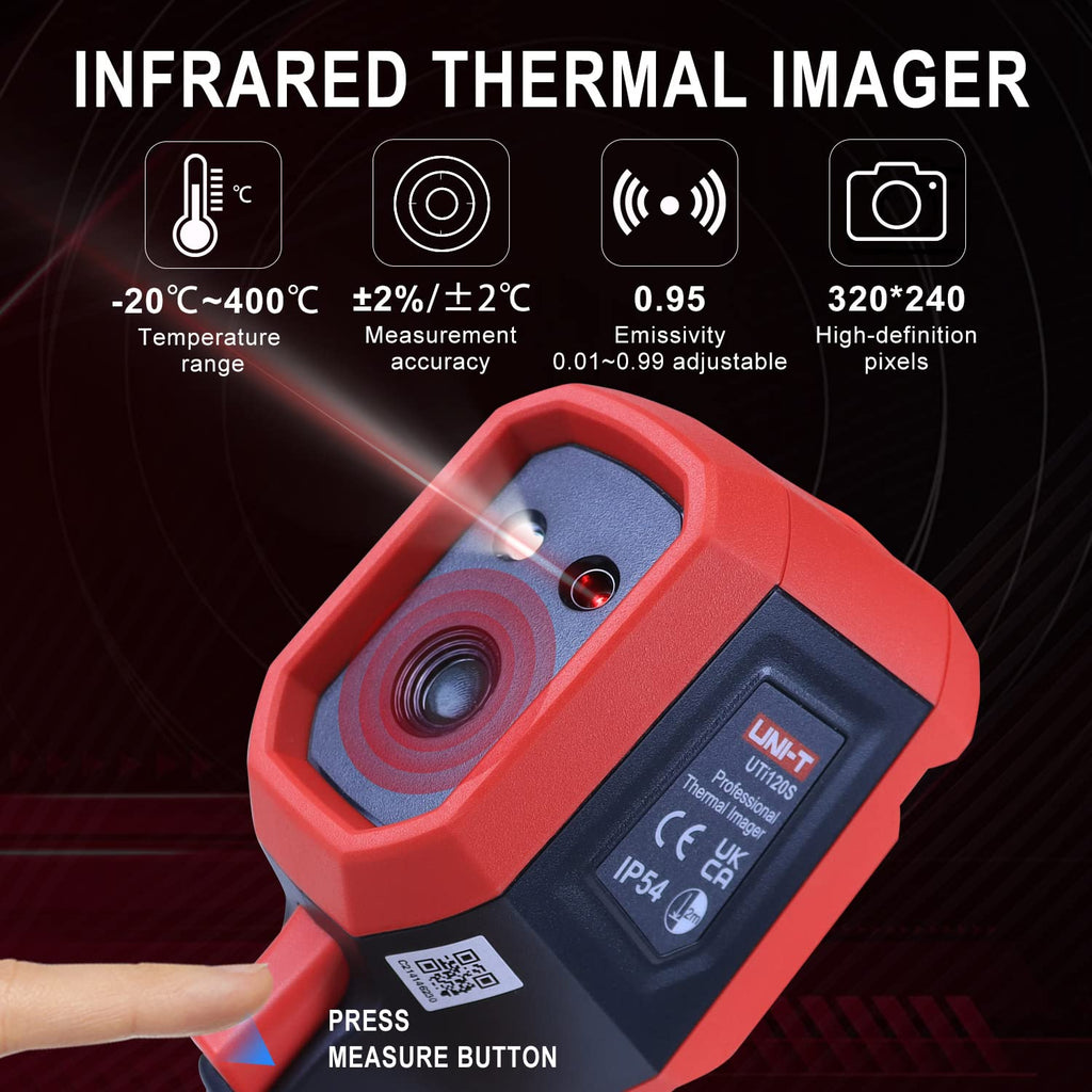 256x192 Pixels Infrared Thermal Imager 25Hz Frame Rate Handheld Thermal Imaging Camera Thermography Temperature Range